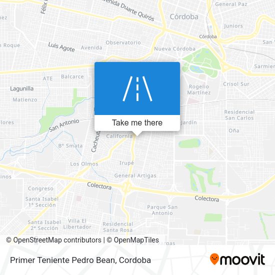 Primer Teniente Pedro Bean map