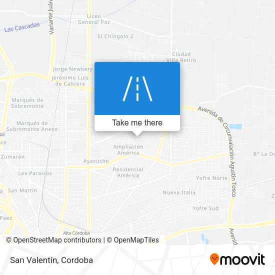 San Valentín map