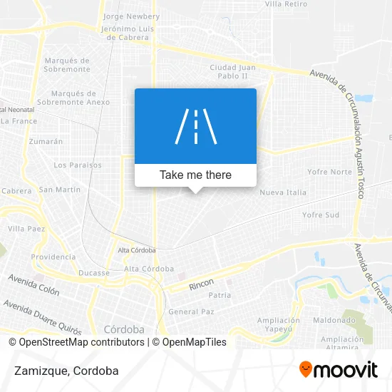 Zamizque map
