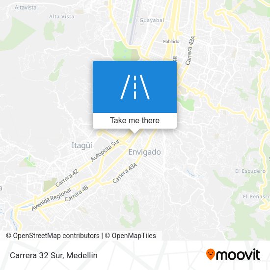 Mapa de Carrera 32 Sur
