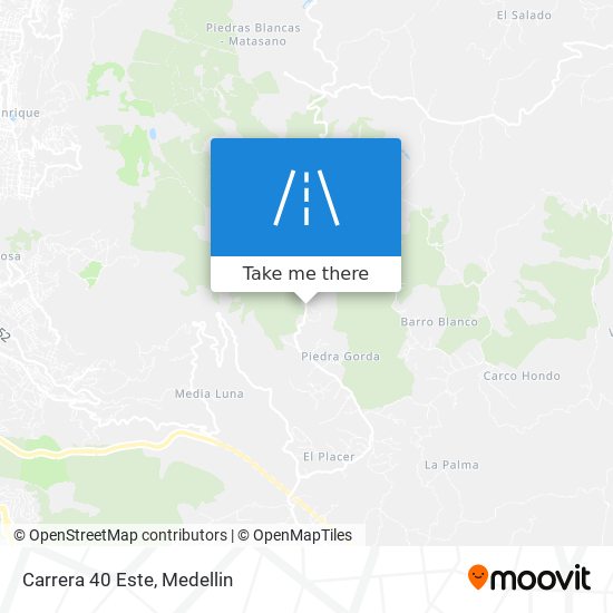Mapa de Carrera 40 Este