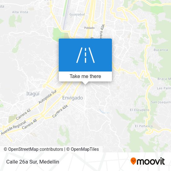 Mapa de Calle 26a Sur