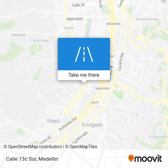 Mapa de Calle 13c Sur