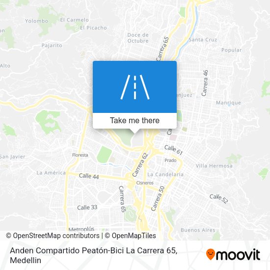 Anden Compartido Peatón-Bici La Carrera 65 map