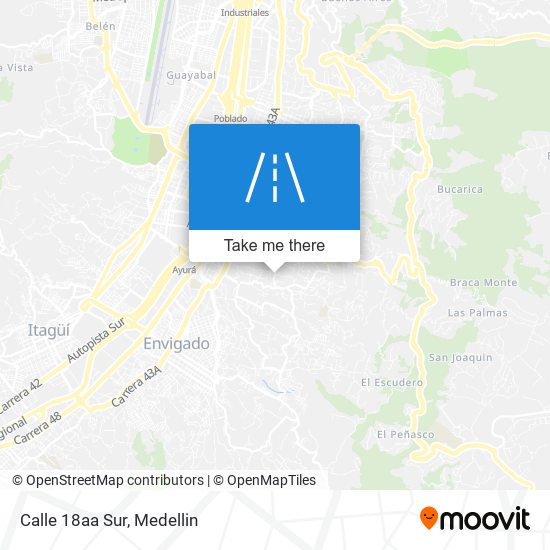 Mapa de Calle 18aa Sur