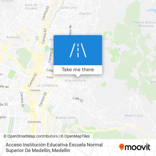 Acceso Institución Educativa Escuela Normal Superior De Medellín map