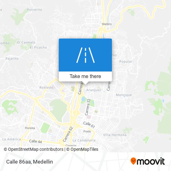 Calle 86aa map