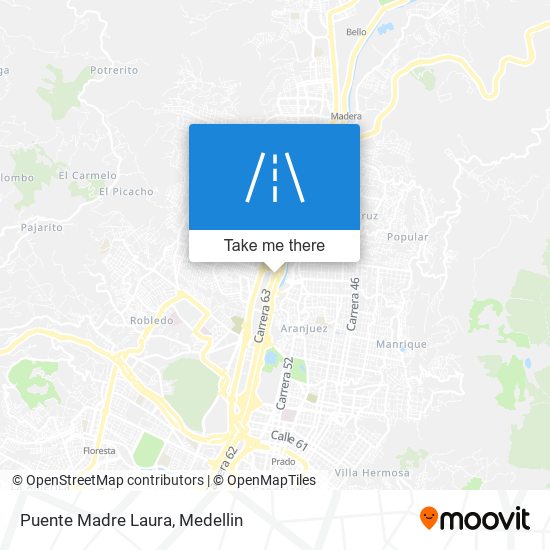 Puente Madre Laura map