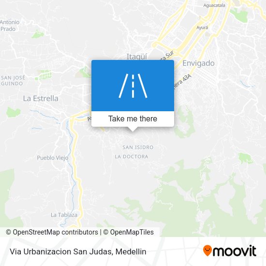 Via Urbanizacion San Judas map