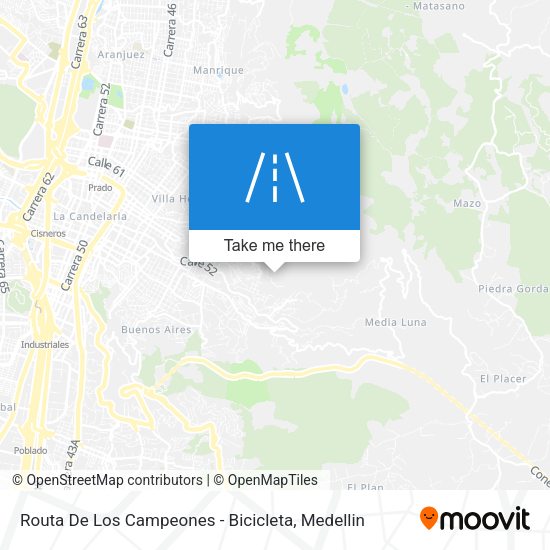 Routa De Los Campeones - Bicicleta map