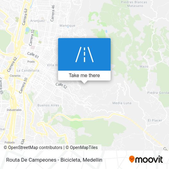 Routa De Campeones - Bicicleta map