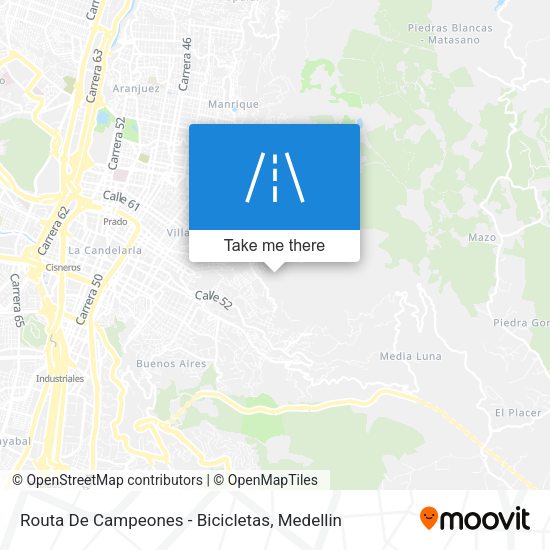Routa De Campeones - Bicicletas map