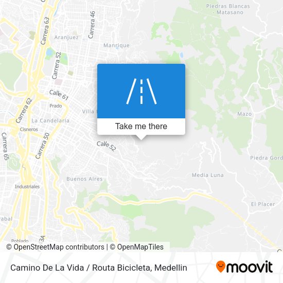 Camino De La Vida / Routa Bicicleta map
