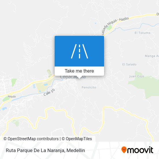 Ruta Parque De La Naranja map