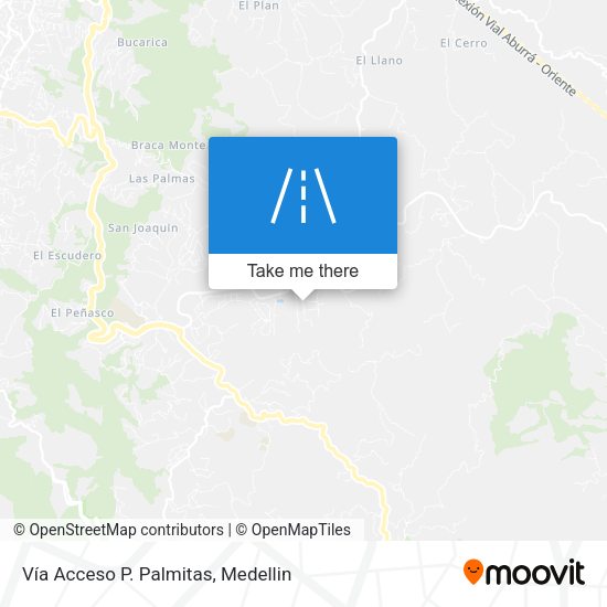 Vía Acceso P. Palmitas map