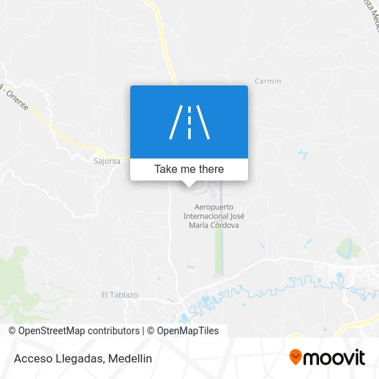 Acceso Llegadas map