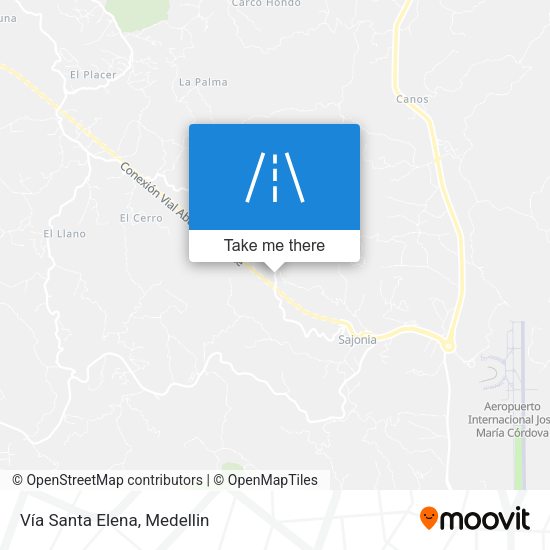 Vía Santa Elena map
