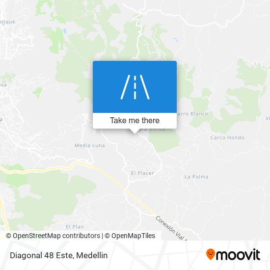 Mapa de Diagonal 48 Este