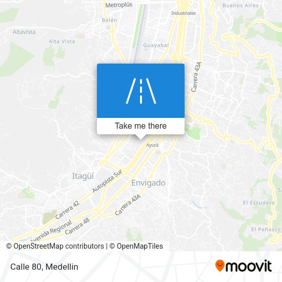 Mapa de Calle 80