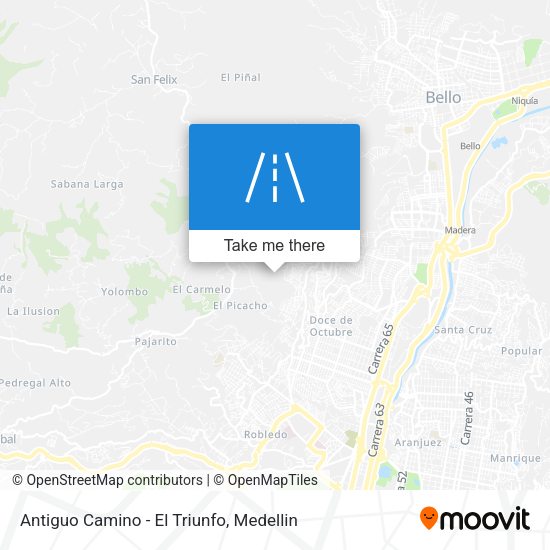Antiguo Camino - El Triunfo map