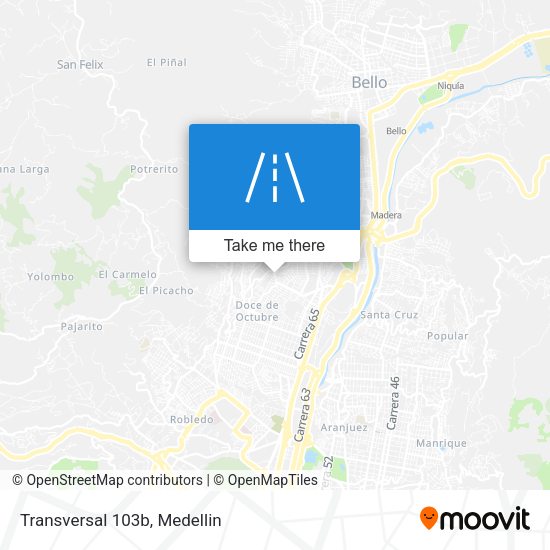 Mapa de Transversal 103b