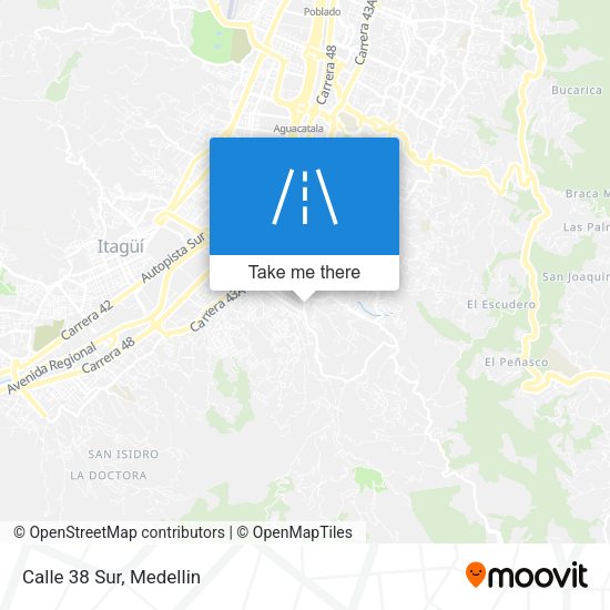 Mapa de Calle 38 Sur