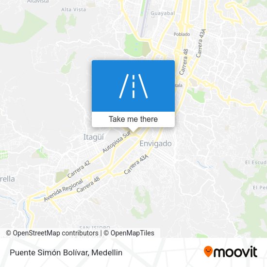 Puente Simón Bolívar map