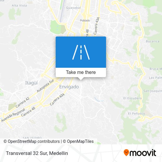 Mapa de Transversal 32 Sur