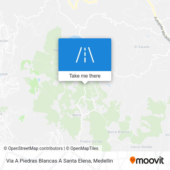 Vía A Piedras Blancas A Santa Elena map