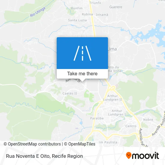 Rua Noventa E Oito map