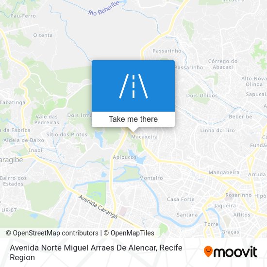 Avenida Norte Miguel Arraes De Alencar map
