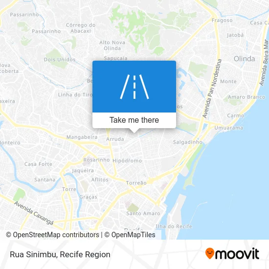 Rua Sinimbu map