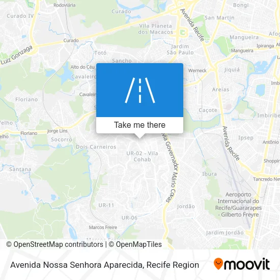 Avenida Nossa Senhora Aparecida map