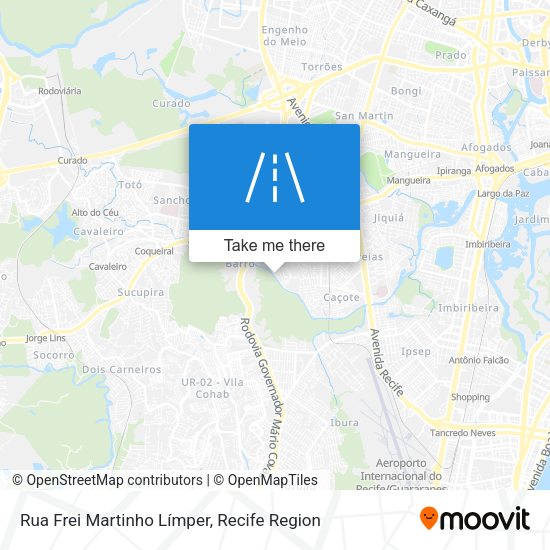 Rua Frei Martinho Límper map