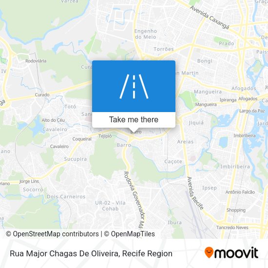 Rua Major Chagas De Oliveira map