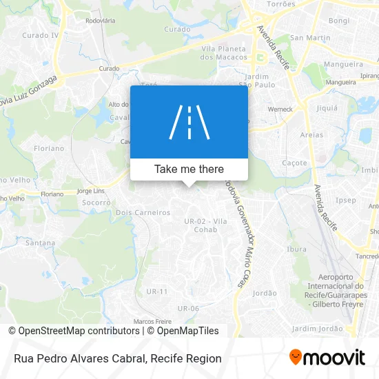 Rua Pedro Alvares Cabral map