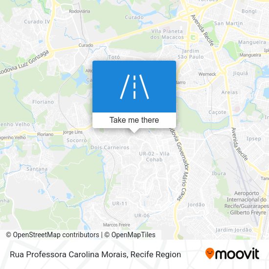 Rua Professora Carolina Morais map