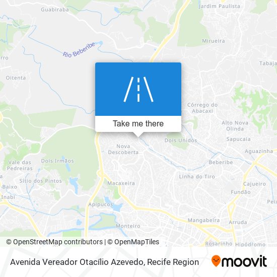 Mapa Avenida Vereador Otacílio Azevedo