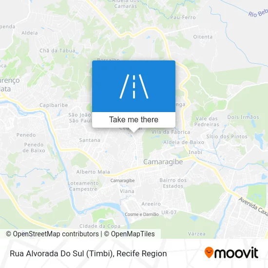 Rua Alvorada Do Sul (Timbi) map
