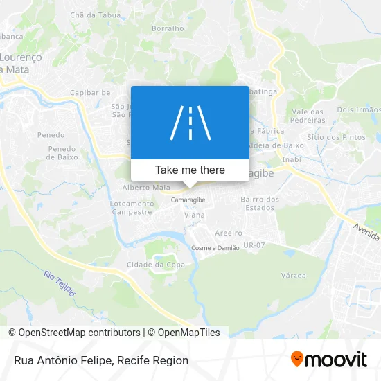 Rua Antônio Felipe map