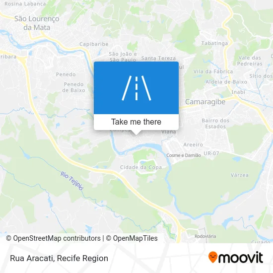 Rua Aracati map