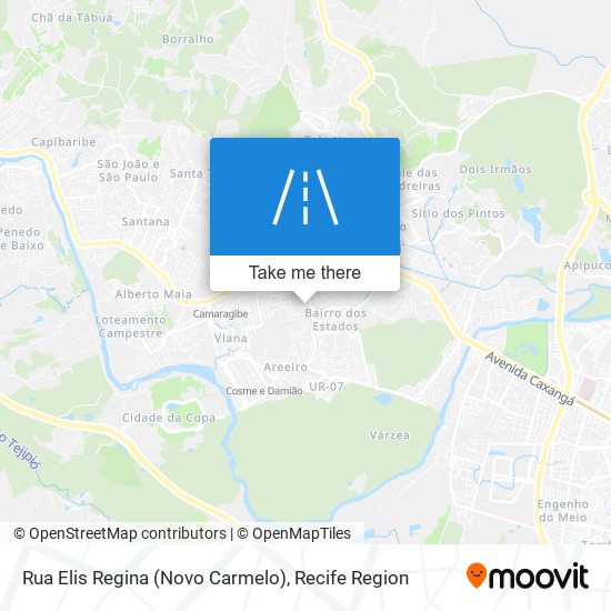 Rua Elis Regina (Novo Carmelo) map