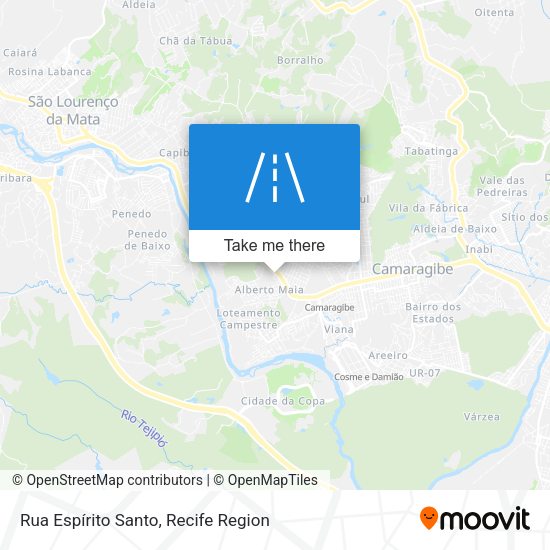 Rua Espírito Santo map
