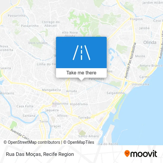 Rua Das Moças map