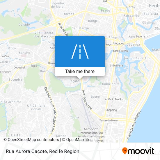 Rua Aurora Caçote map