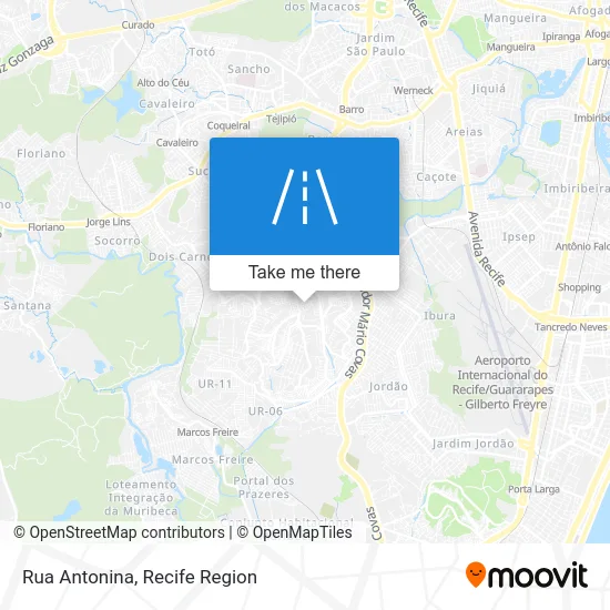 Rua Antonina map