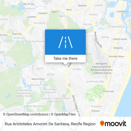 Rua Aristoteles Amorim De Santana map