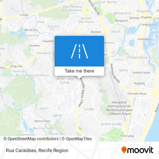 Rua Caraúbas map