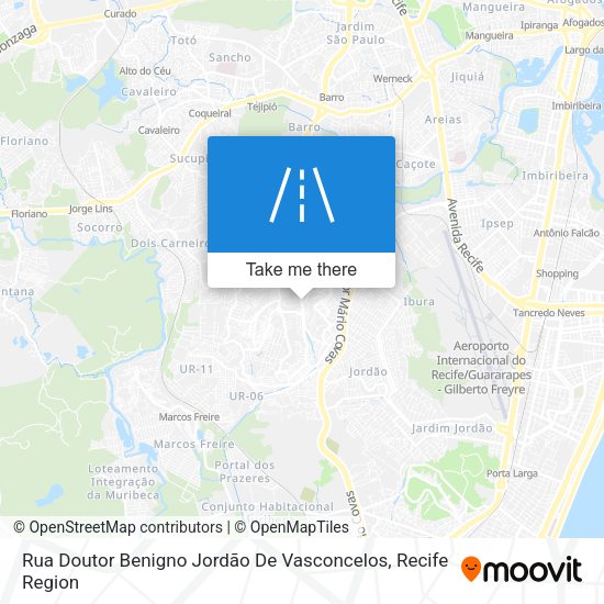 Rua Doutor Benigno Jordão De Vasconcelos map