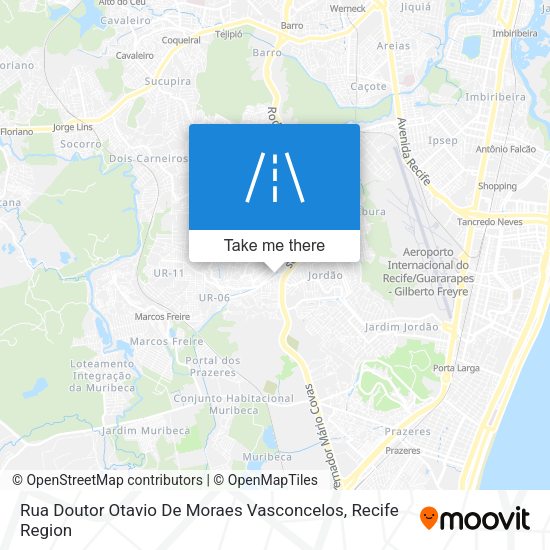 Rua Doutor Otavio De Moraes Vasconcelos map